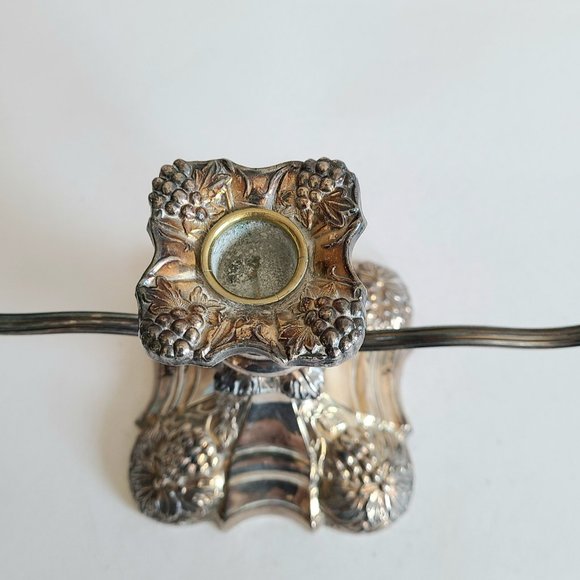 Vintage Coronet Plate 47 EP 47 Lead 3 branches candleholder/candlesticks. - Picture 7 of 11